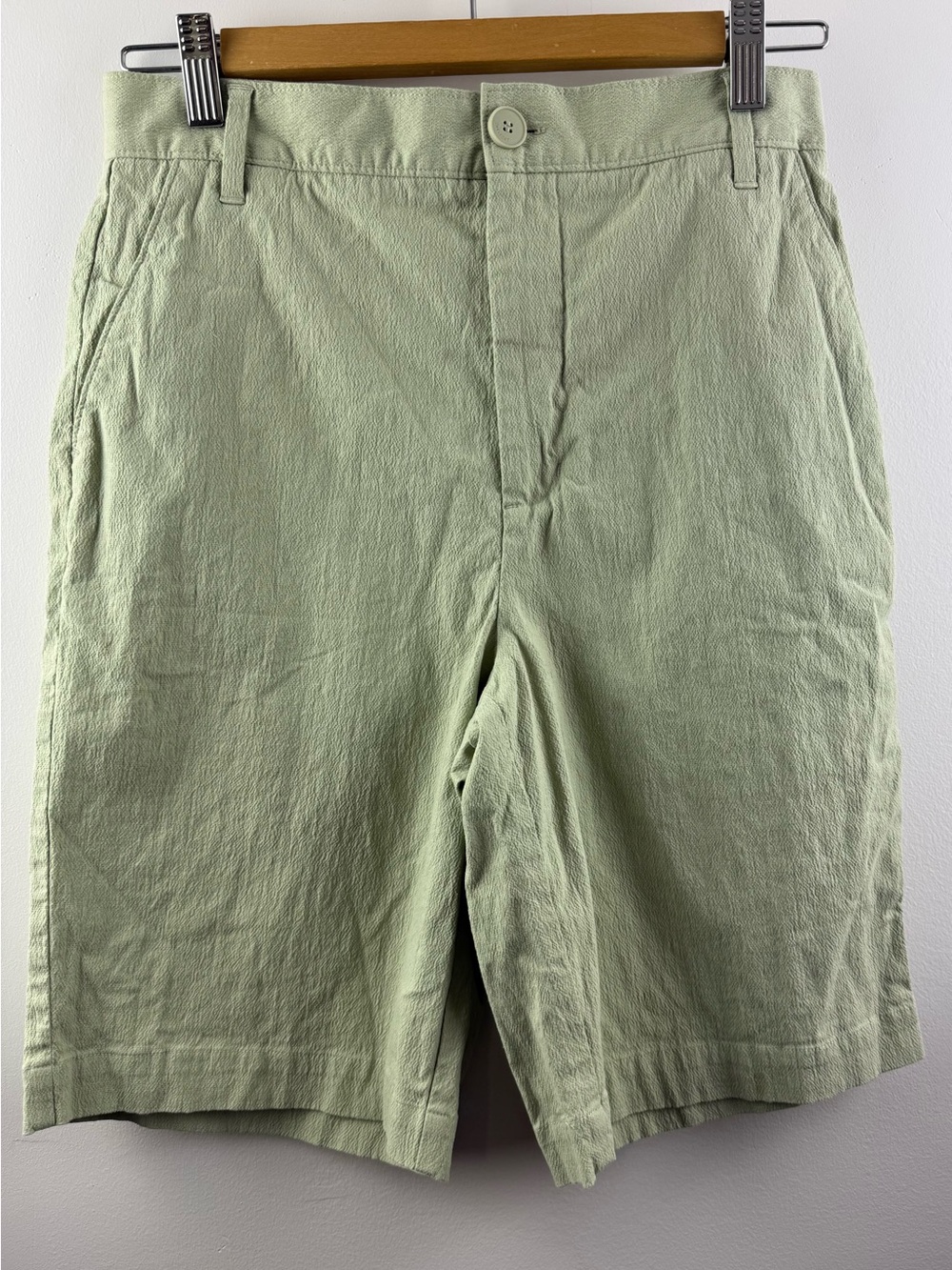 Oak + Fort Sage Green Men’s Seersucker Chino Shorts Size 29